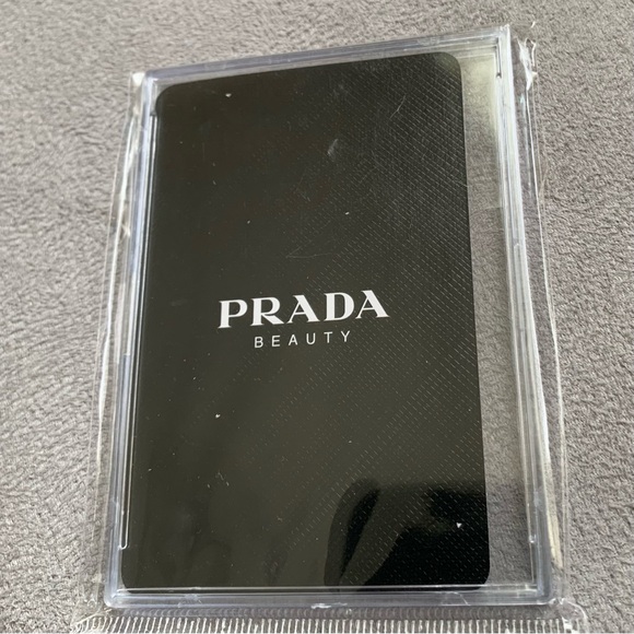 Prada Designer Beauty Black Playing Card in a Case the 9 of Diamonds NIB - Picture 9 of 11